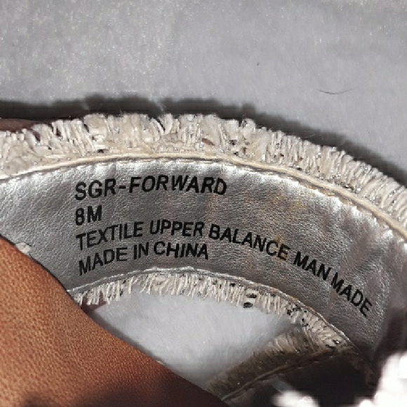 **SOLD** Silver Metallic Espadrille Sandals - Picture 7 of 9